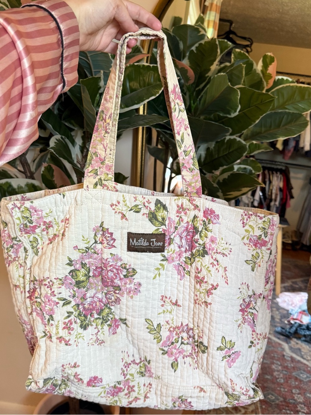 Matilda Jane floral print quilted weekender bag